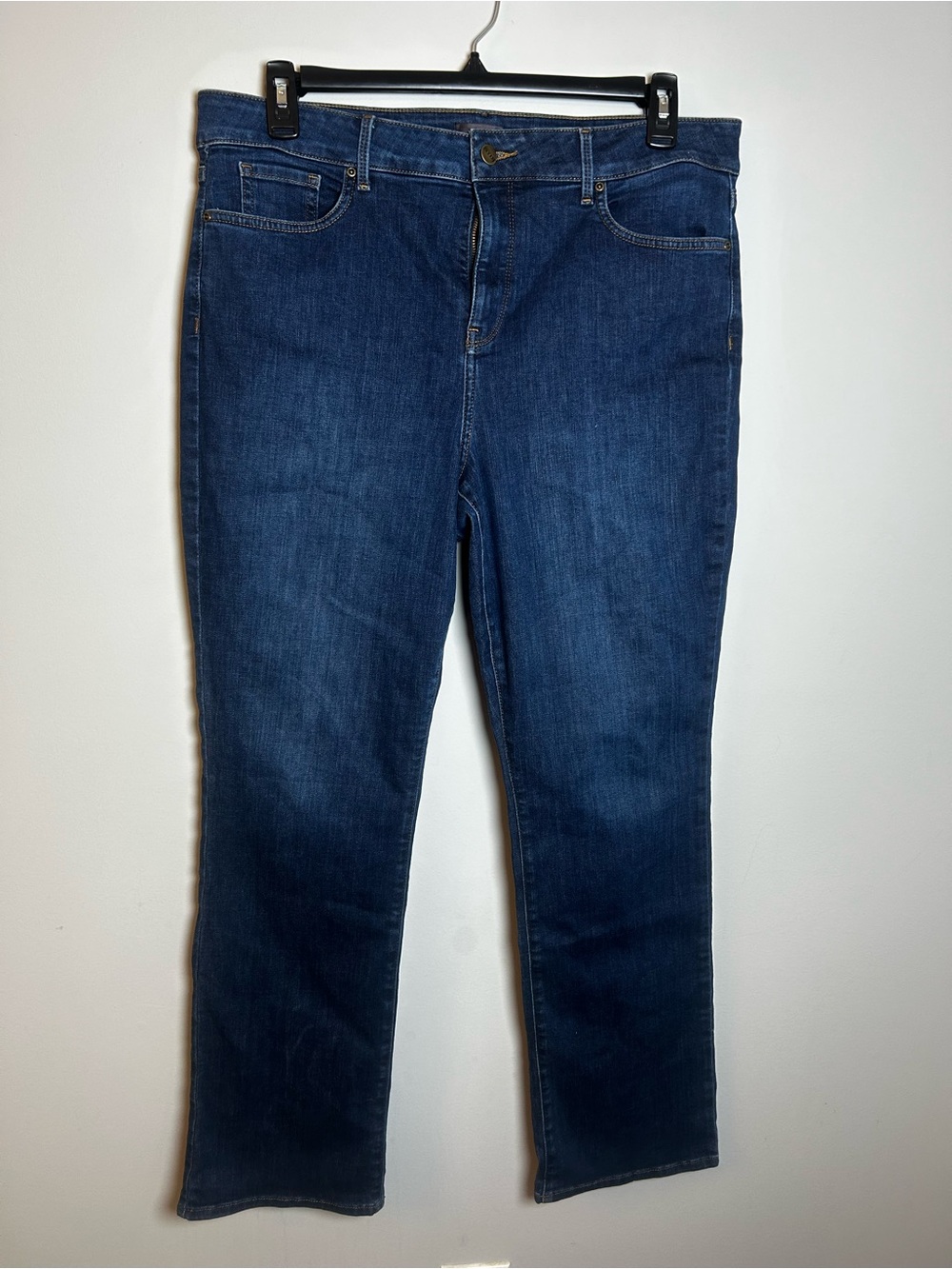 NYDJ Women's Dark Blue Jeans Marilyn Straight